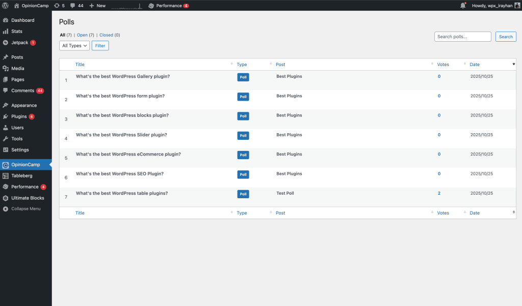 OpinionCamp: Your #1 WordPress Poll Block Plugin